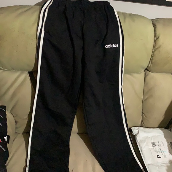 Adidas sweatpants NWT size small black white striped - Picture 3 of 8